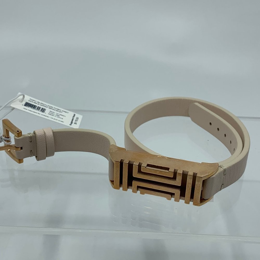 TORY BURCH Fitbit Fret Double Wrap Bracelet Pink & Gift Box